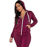 Mlgaril Women 2 Piece Sweatsuit Fall Outfits jogger Tracksuit Sweatpants Sets Casual Long Sleeve Zip Up Hoodie