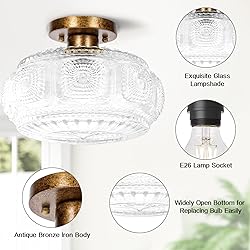 OYKYOHEI Semi Flush Mount Ceiling Light, Upgraded