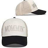 Mommin Trucker Hat for Women,Vintage Embroidered Baseball Cap,Mom Essentials Funny Gifts for Mothers Day