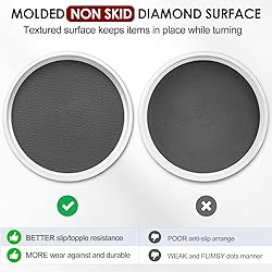 Set of 4, 10 Inch Non-Skid Lazy Susan Organizers