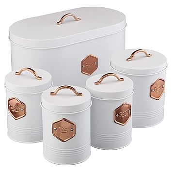 rose gold tea coffee sugar canisters