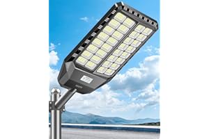 Deepn 8000W Ultra Large Solar Street Light, IP67 Solar Parking Lot Lights, High Lumens Solar Powered Street Light Dusk to Dawn Outdoor Lighting Motion Sensor and Remote Control
