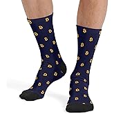 DZUAIKIT Mens Dress Socks Crew Socks Bitcoin Sign Print Man Gift Socks 15.75 Inch Stretch Sport Keep Warm Sock