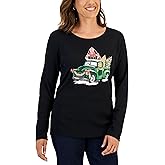 Karen S Womens Long Sleeve Tree Delivery Top