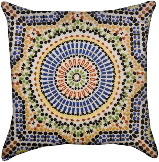 Amazon Com Flitterpated Colorful Moroccan Tile Throw Pillow Home