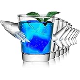 Shark Shot Glasses Set of 6 – 2oz Unique Animal-Shaped Glass Cups for Parties, Bartending, Home Bar & Gift Ideas – Durable, Dishwasher Safe & Fun Drinking Accessories