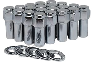 EZACCESSORY Cragar SST Mag Lug Nut 12mmx1.5 with Center Washer Set of 20 Pcs