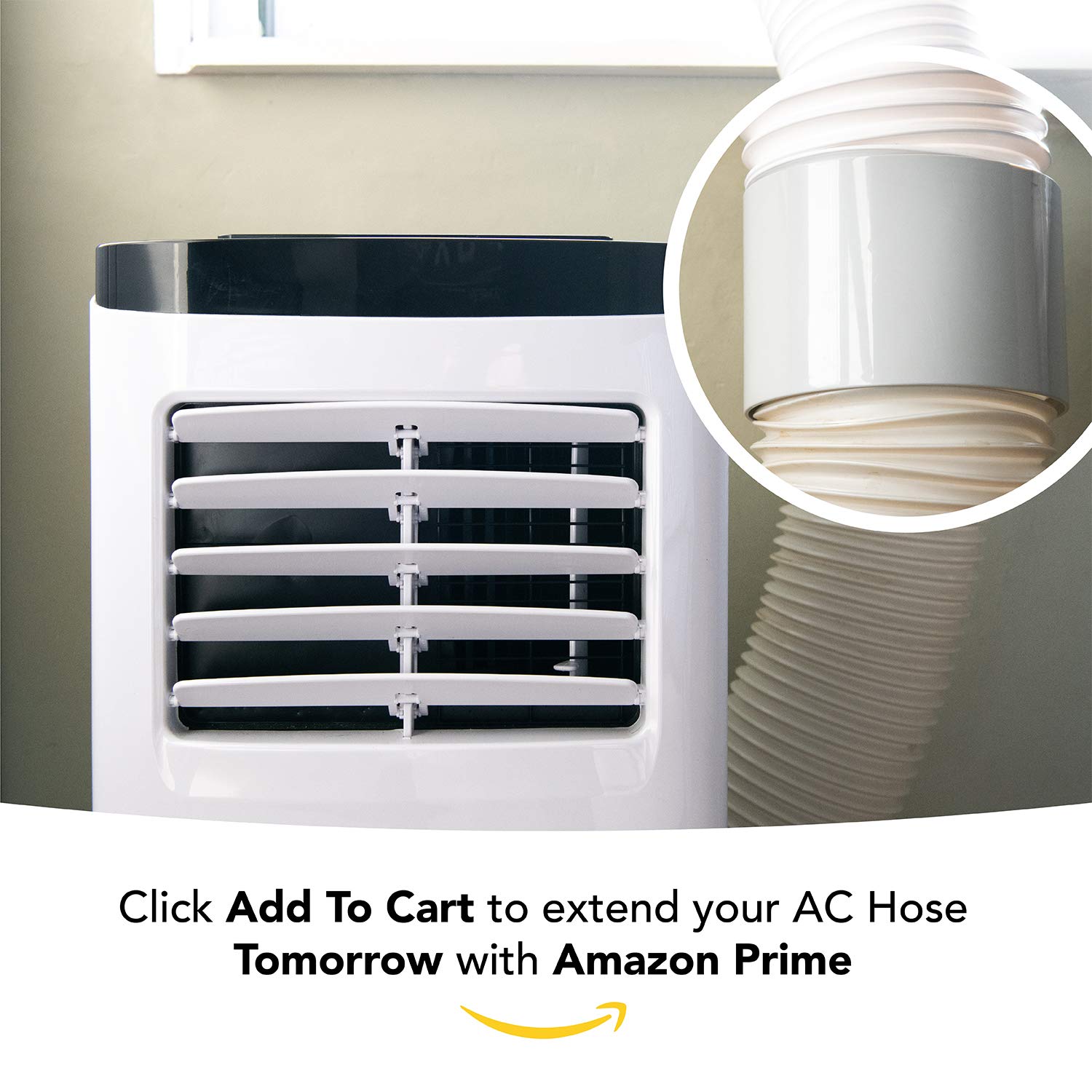 Kraftex 5.9 Inch Portable AC Hose Connector – Air Conditioner Hose Coupler for Exhaust Hose Extension – Compatible with LG and Other Portable AC Units