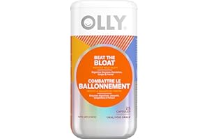 OLLY Beat The Bloat Capsules, Belly Bloat Relief for Gas and Water Retention, Digestive Enzymes, Vegetarian, Supplement for W