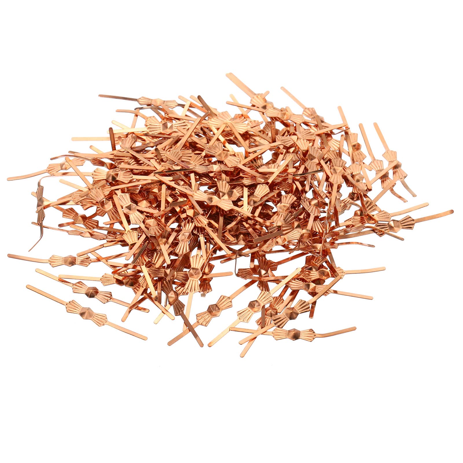 PATIKIL Chandelier Connector Clip, 200 Pack 33mm/1.3" Length Chandelier Bowtie Pin Replacement for Fastening Crystals Lamp Ceiling Light Parts, Rose Golden