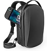 Relohas Hard Shell Travel Sling Bag Compatible With Nintendo Switch 2, Protective Case with Water-Resistant Design, Adjustable Strap & Organized Storage (Black)