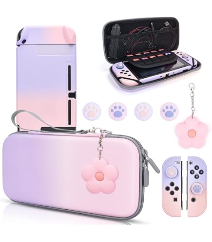 Amazon.com: DLseego Pink and Purple Switch Case Set Gradient