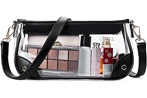 Telena Clear Purses for Women Stadium Crossbody Clear Bag for Stadium Events for Concert Festival with Adjustable Strap