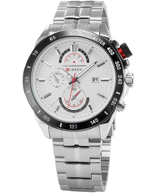 Analogue White Dial Mens Watch - Cur039
