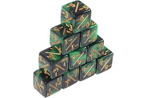 SOPOTUTU 10pcs Plus Minus Dice Acrylic Dice Educational for Boys and Girls Math Table Game Supplies