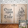 Sendy 7x5ft Fairy Tale Books Backdrop Once Upon a Time Old Opening Book Party Decorations Ancient Castle Princess Wedding Birthday Party Baby Shower Banner Photography Background Photo Studio Props