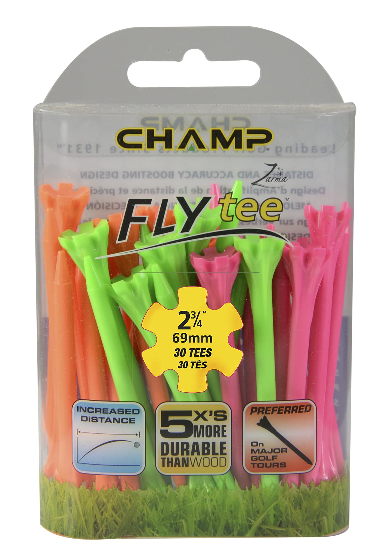 CHAMP Flytee, Neon Mixed, 2 3/4-Inch
