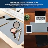 Desiretech Reversible Desk Mat Small 35x60cm Dual-Sided Grey Silver view 7