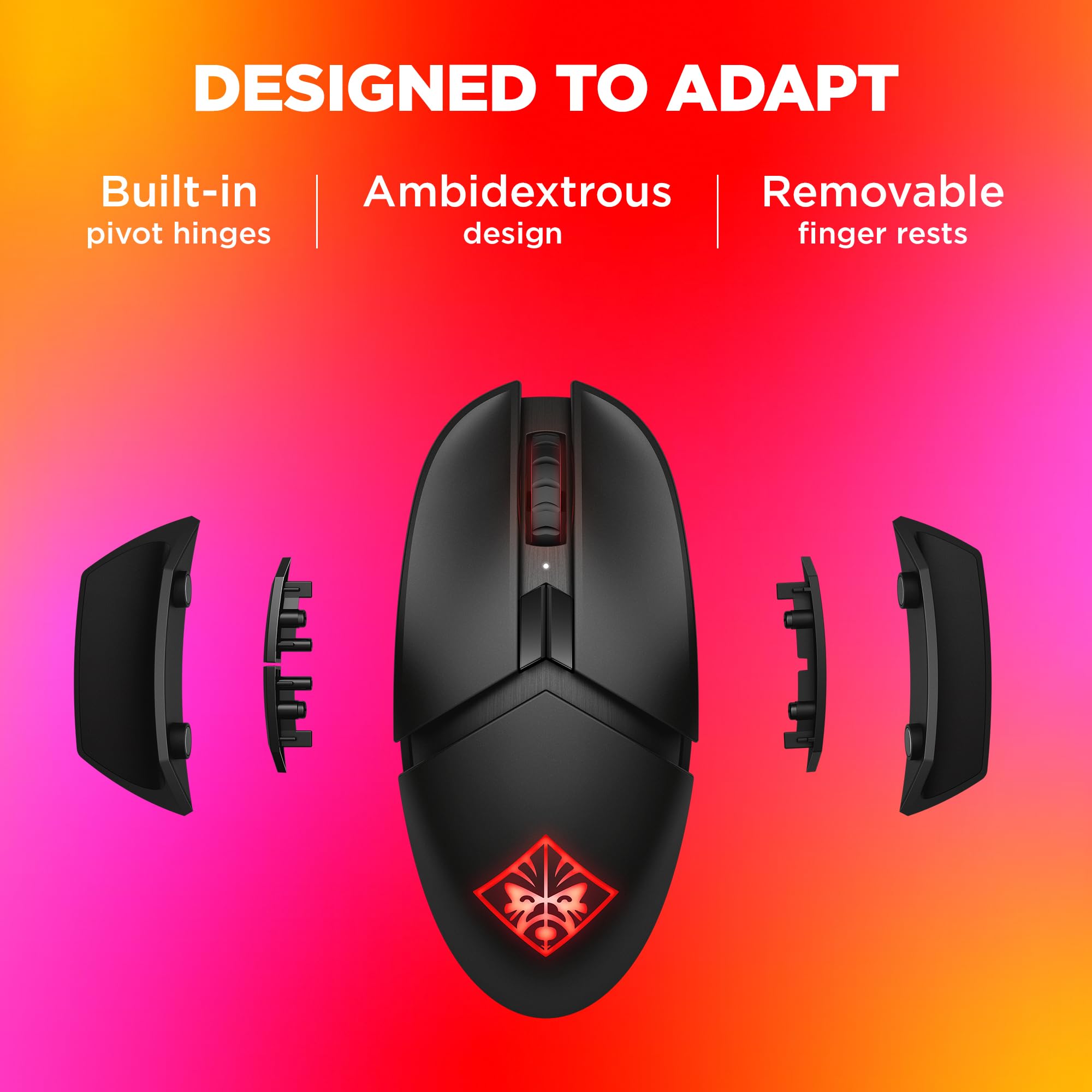 OMEN by HP Photon Wireless Gaming Mouse with Qi Wireless Charging, Programmable Buttons, Custom RGB, E-Sport DPI (6CL96AA)