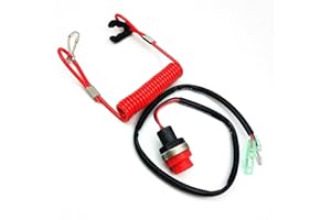 DEVMO Boat Safety Kill Stop Switch,Outboard Engine Motor Kill Switch & Safety Tether Lanyard Compatible with Marine Mercury T