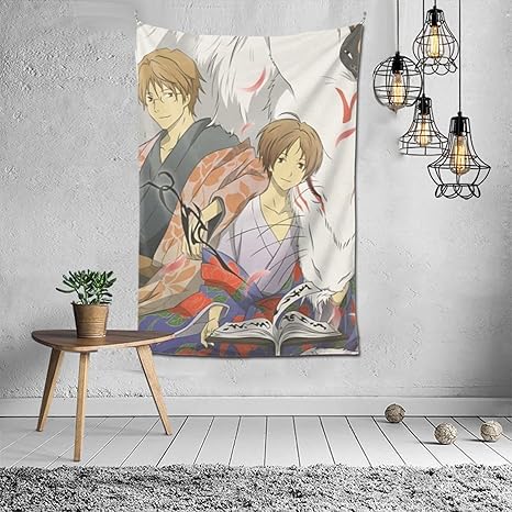 Amazon Co Jp 夏目友人帳 ニャンコ先生 斑 夏目 貴志 夏目 レイコ 子狐 タペストリー 毛布 おしゃれ 壁掛け 大判 ファブリック 装飾用品 布ポスター 装飾布 多機能 布ポスター お店 部屋飾り 廊下玄関 固定釘付き 掛ける絵 人気 アニメギフト 102 152cm ホーム キッチン