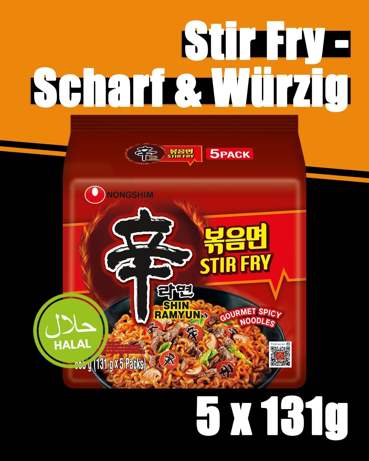 NONGSHIM - Instant Nudeln Shin Stir - Fry Ramyun - (5 X 131 GR) 2