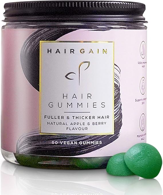 Hair Gain Hair Gummies 1 month supply 60 Gummies Fuller Thicker Hair in