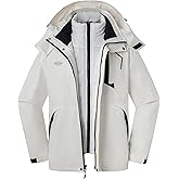 Wantdo Men's Waterproof 3-in-1 Ski Jacket Warm Winter Snow Coat Windproof Rain Jackets Snowboarding Jackets