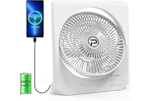 PANERGY 20000mAh Battery Operated Portable Fan, Tilt Design with Timer, Cordless, 4 Speeds, for Travel Office Desk Table Sleep Gift for Men Women