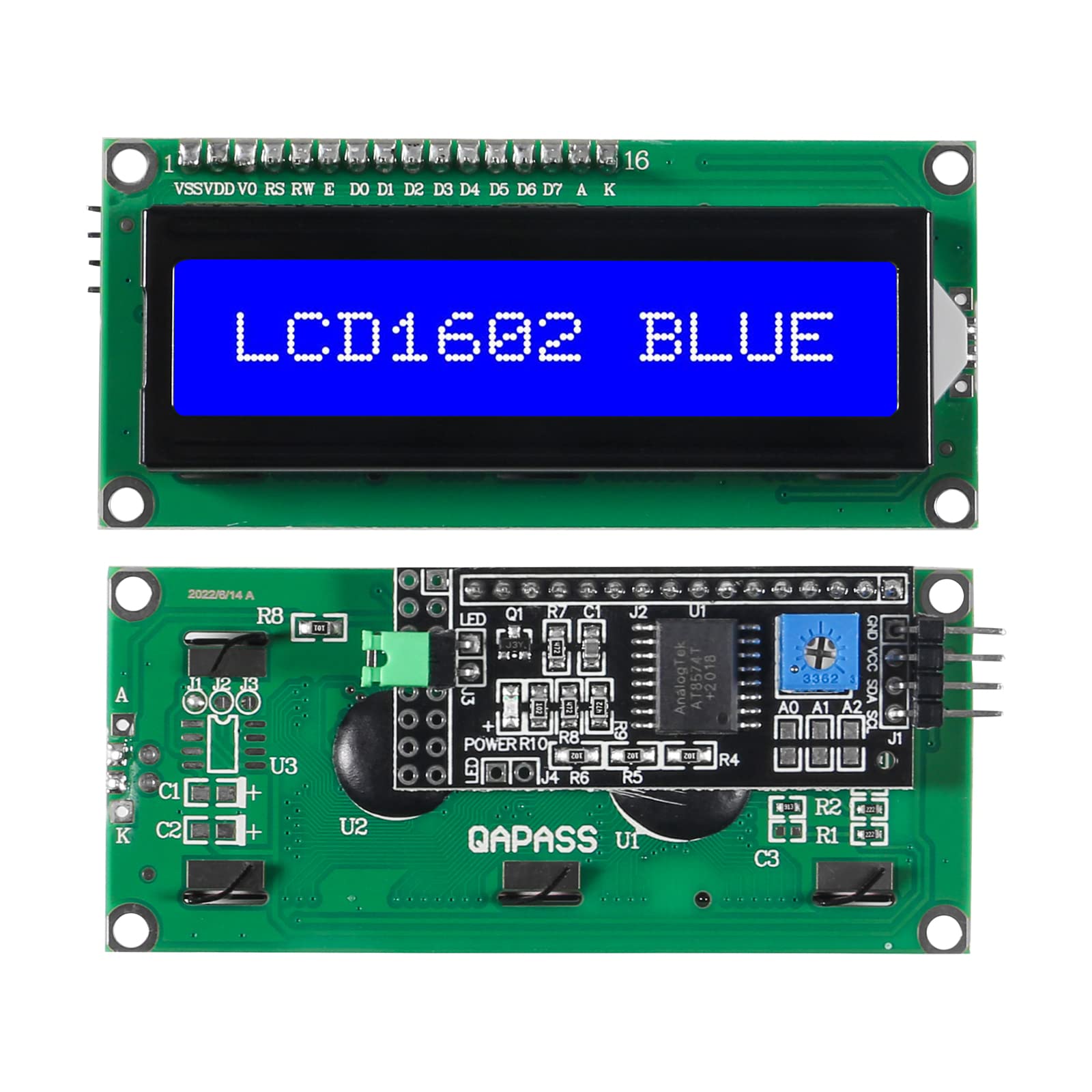 Mua DWEII 5-Pack I2C 1602 LCD Display Module 16X2 Character Serial Blue ...