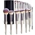 BS-MALL Makeup Brush Set 18 Pcs Professional Foundation Powder Concealers Eyeshadow Blush Synthetic Makeup Brushes with Label