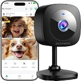 ZEEPORTE 2K Indoor Cameras for Home Security - Baby Monitor and Dog Pet Camera with Motion Detection, Night Vision, 2-Way Audio, Siren, Wired Security Camera