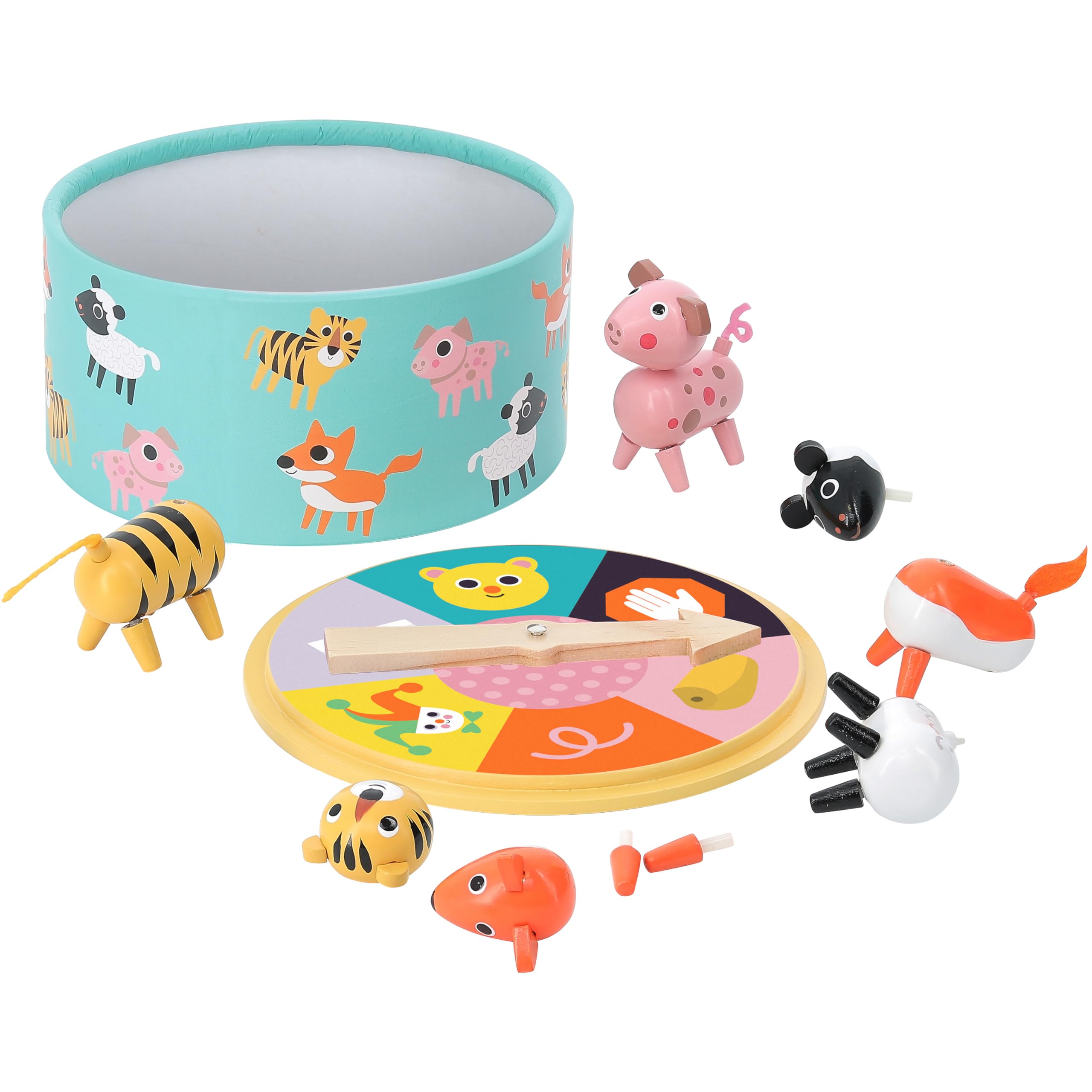 Vilac Animal's Lottery, Mini Wooden Bingo, Travel and Educational Game for Children, 3+ Years, Animal Theme Illustrationd By Graphic Designer Ingela P.Arrhenius