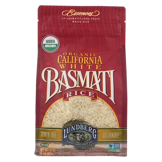 Lundberg Family farms California White basmati Rice Organic California White basmati Rice. (073416402041)