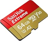 SanDisk Extreme 64GB microSDXC Card + SD Adapter A2 160MB/s U3 V30 Red/Gold view 3