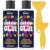 Jigsaw Puzzle Glue Clear (2 Pack), Puzzle Glue with