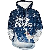 Imcanpen Unisex Christmas Hoodies Realistic Graphic Hoodies Pullovers With Pockets