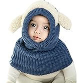 ZWA Baby Girls Boys Winter Hat Scarf Earflap Hood Scarves Toddler Kids Cute Rabbit Ears Hat