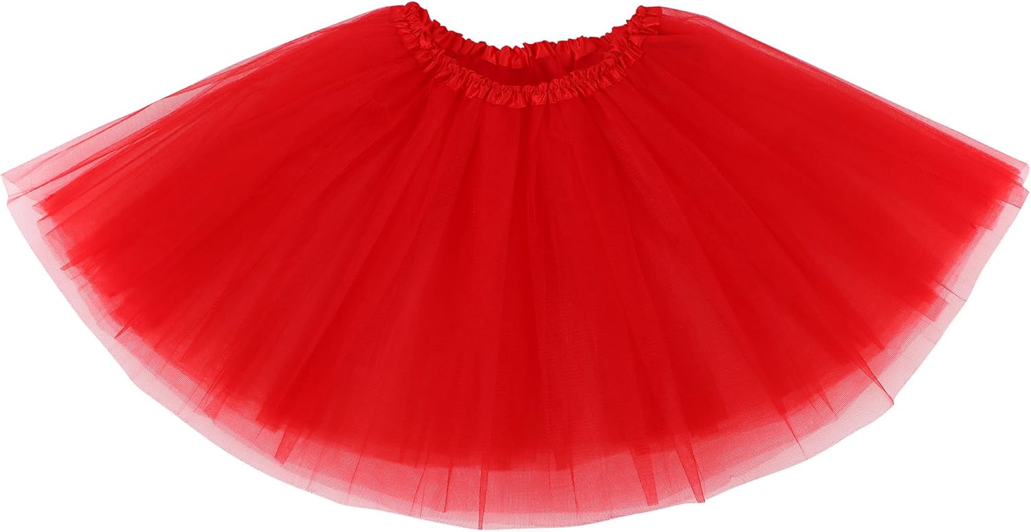 Simplicity Women's Adult Classic Elastic 3 or 4 Layered Tulle Tutu Skirt