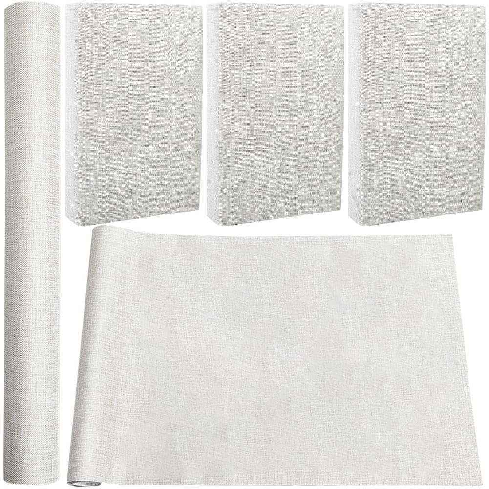 CRASPIRE 130 x 30cm Linen Book Cloth Grey for A4-A8 Books Binding Fabric Surface Paper Backed Bookcover Books Album Scrapbooking Archival DIY Covering Protector Bookcloth Bookbinding Supplies