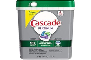 Cascade 97726PK ActionPacs, Fresh Scent, 34.5 oz Bag, 62/Bag