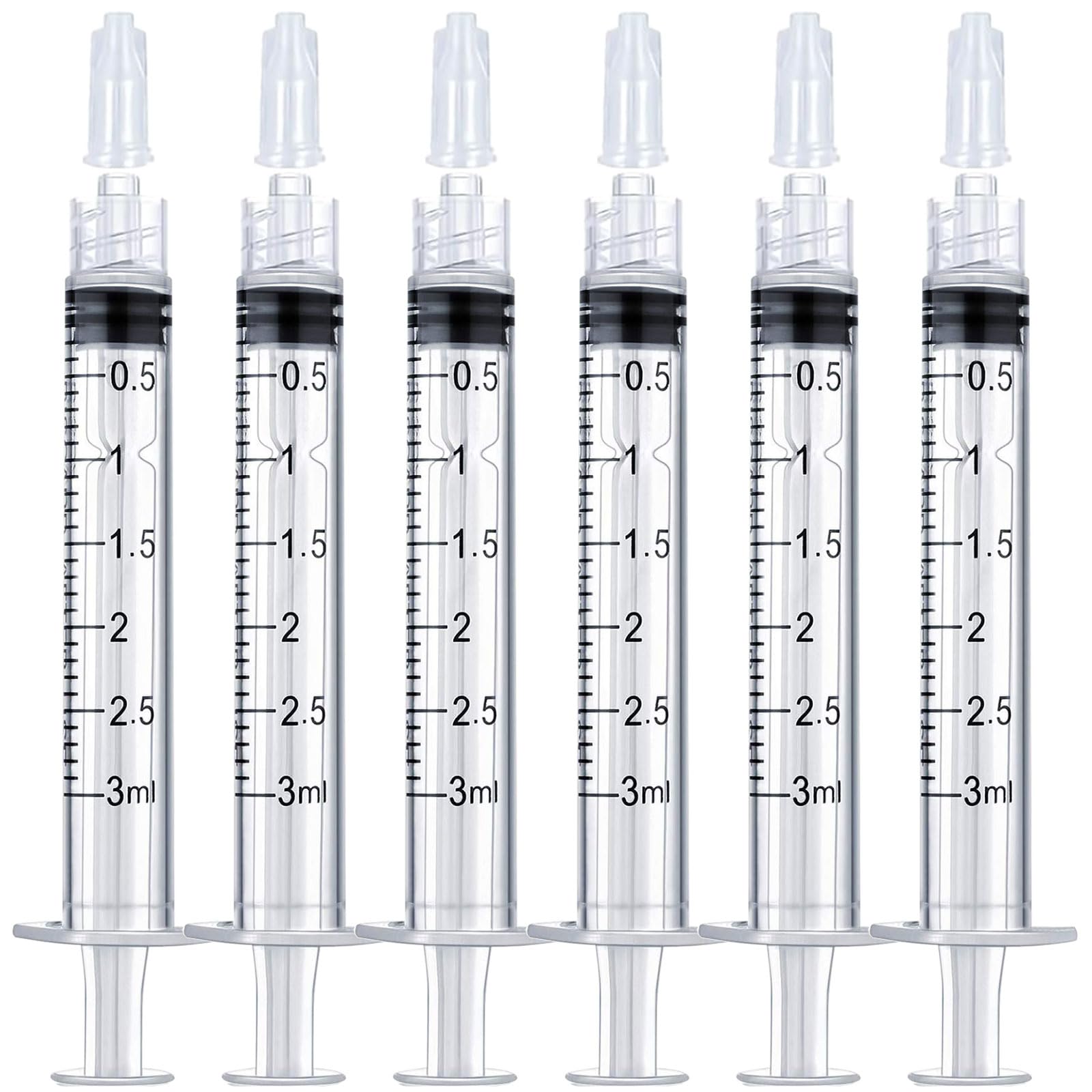 Photo 1 of 3mL Luer Lock Syringes Without Needle, Syringe for Liquid, Syringe for Science Labs, Feeding, Liquid Measurement, Pack of 30