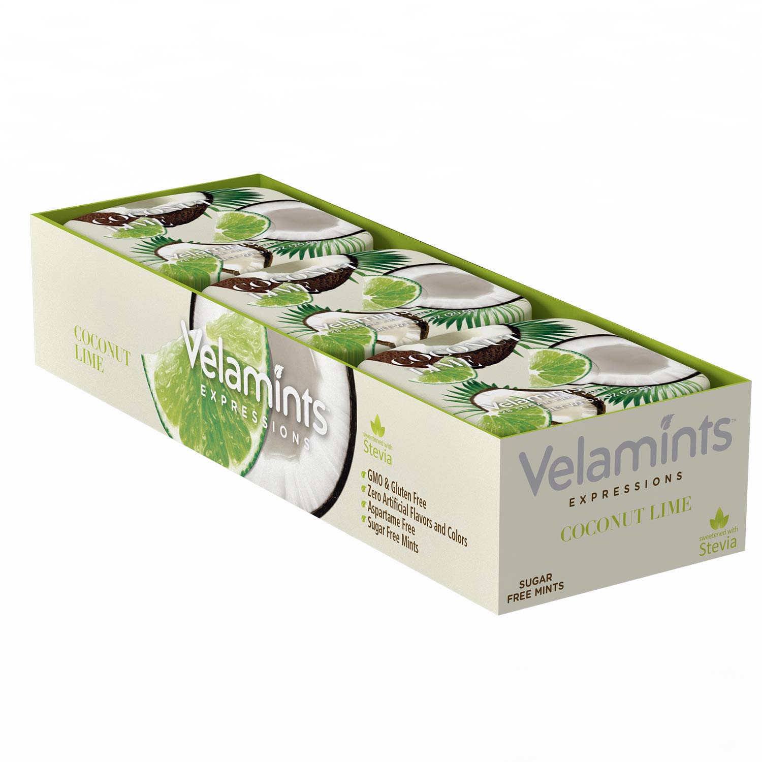 Velamints Sugar Free Mints Breath Mints Tin Expressions Coconut Lime