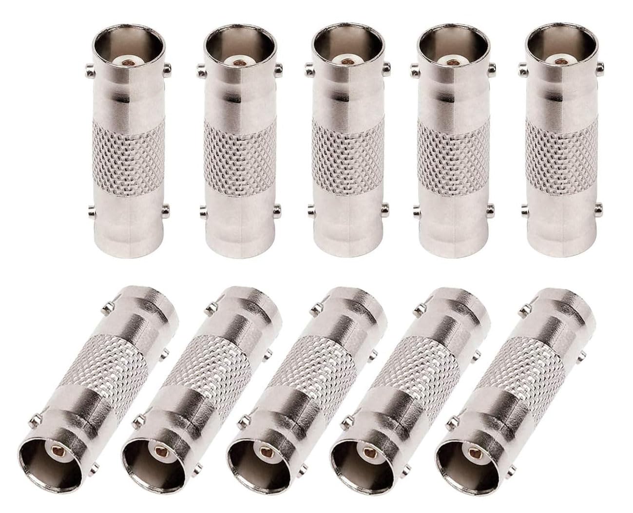 Bestga 10 PCS BNC Barrel Connector BNC Female to Female Coupler Connector Adapter for CCTV Camera Security Video Radio SDI/BNC Cable Joining Extension