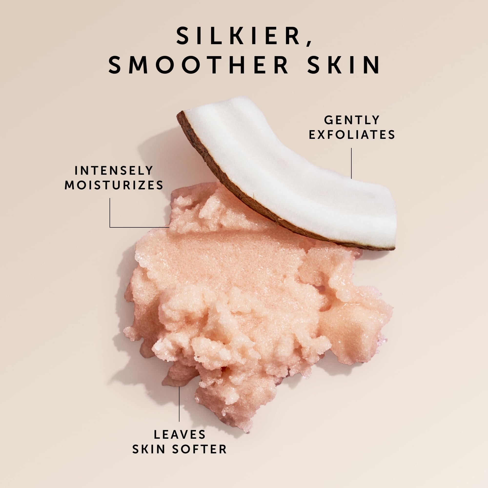 HERBIVORE Coco Rose Exfoliating Body Scrub + In-Shower Moisturizer with Coconut Oil, Shea Butter + Pink Clay for Softer, Smoother Skin | Vegan, Plant-Based, Cruelty-Free