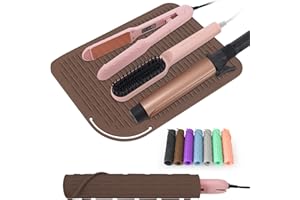 Arsmonjeal Large Silicone Heat Resistant Mat, Portable Travel Hot Hair Tools Holder Pad for Curling Iron, Flat Iron, Hair Straightener and Other Styling Tools(12.0" x 9.0")