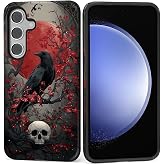 ZHEGAILIAN Case for Samsung Galaxy S25 FE,Shockproof Hard Shell + Soft Silicone 2 in 1 Hybrid,Shockproof Bumper Drop Protective- Goth Fantasy Raven
