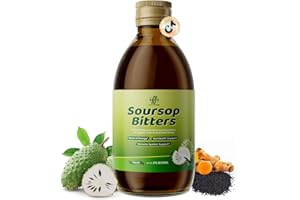 IMATCHME Soursop Bitters Liquid with Black Seed- Pure 15 Herb Mixed Berry with Soursop Leaves,Turmeric & Moringa for Gut Cleanse,Antioxidant,Skin Health,Cell Regeneration,Immune,Mood & Sleep Support 8 fl oz
