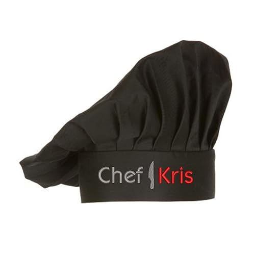 PLACE4PRINT Embroidered Chef Hat with Custom Name Premium