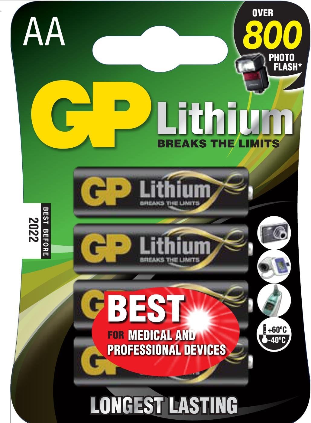 GP, Black, 4 x AA